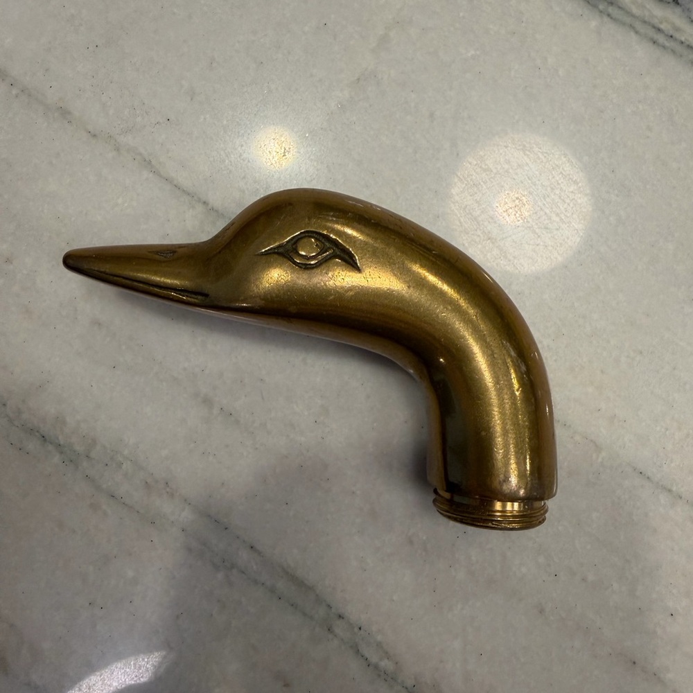 Vintage brass duck head walking stick - Picture 2 of 6